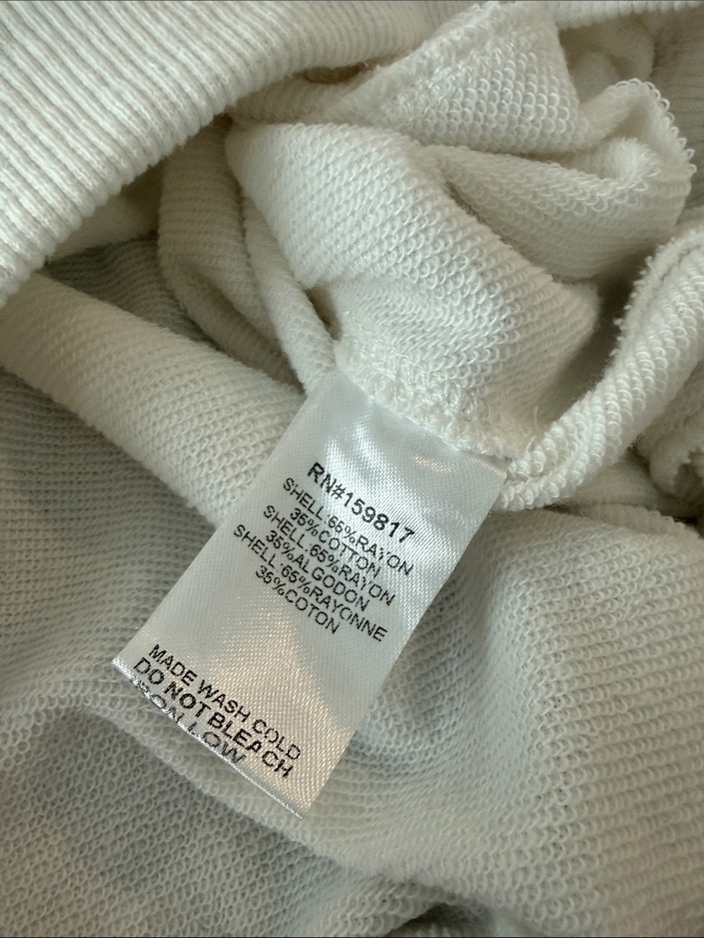 Altar’d State Cropped White V-Neck Sweatshirt Women’s Size Medium Lightweight - Picture 6 of 8